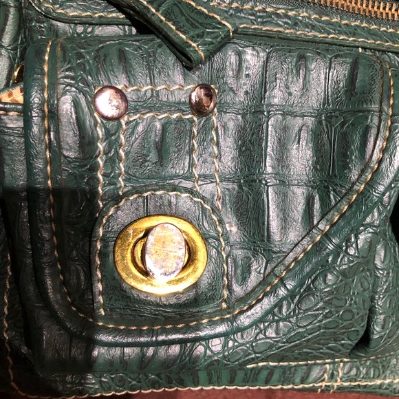 Butterfly Women's Hunter Green/Gold Double -Strap Shoulder Bag/Tote - Picture 6 of 13